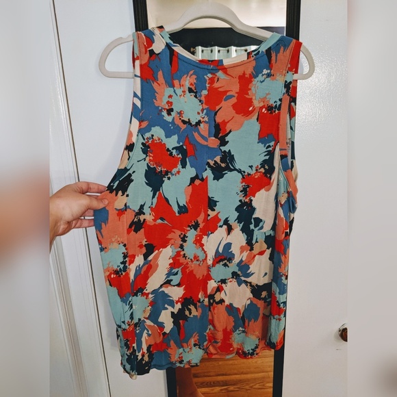 Target Ava Viv Blue Orange Abstract Tank - Picture 2 of 3